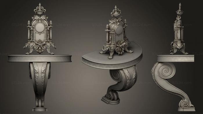 Carved furniture and interior items (Vintage Clock, CARVDM_0014) 3D models for cnc